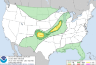 Day 1 Valid from 1Z to 12Z Convective Outlook graphic and text